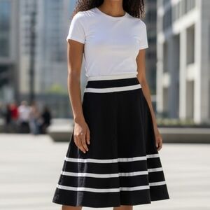 Jessica Black and White Skirt 6976
